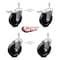 Service Caster 5 Inch Soft Rubber Wheel Swivel 3/8 Inch Stem Caster Total Lock Brake SCC, 2PK SCC-TSTTL20S514-SRS-381615-2-S-2 - alternate 3